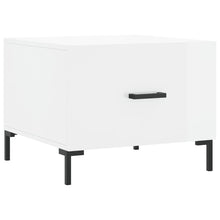 Salontafel 50X50X40 Cm Bewerkt Hout 1 Hoogglans wit