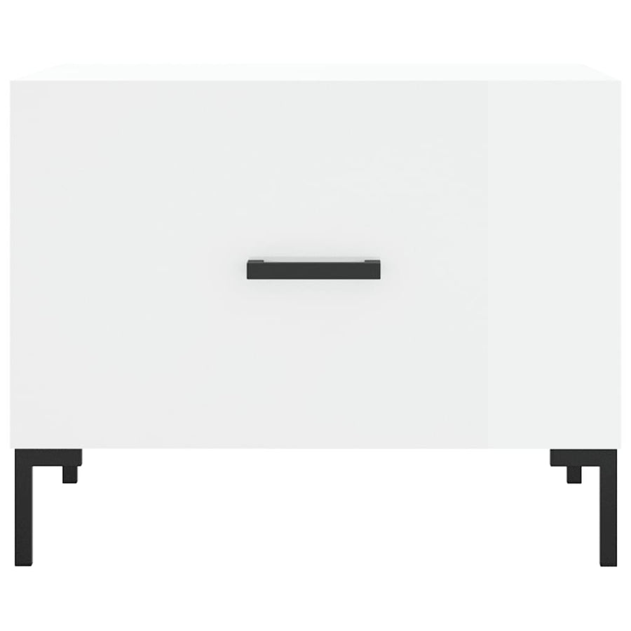 Salontafel 50X50X40 Cm Bewerkt Hout 1 Hoogglans wit