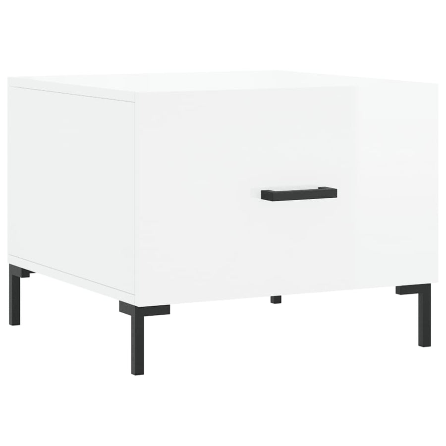 Salontafels 50X50X40 Cm Bewerkt Hout 2 Hoogglans wit
