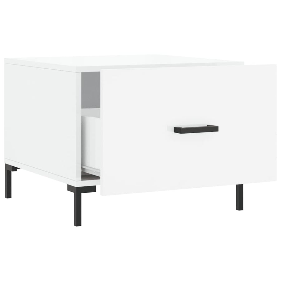 Salontafels 50X50X40 Cm Bewerkt Hout 2 Hoogglans wit