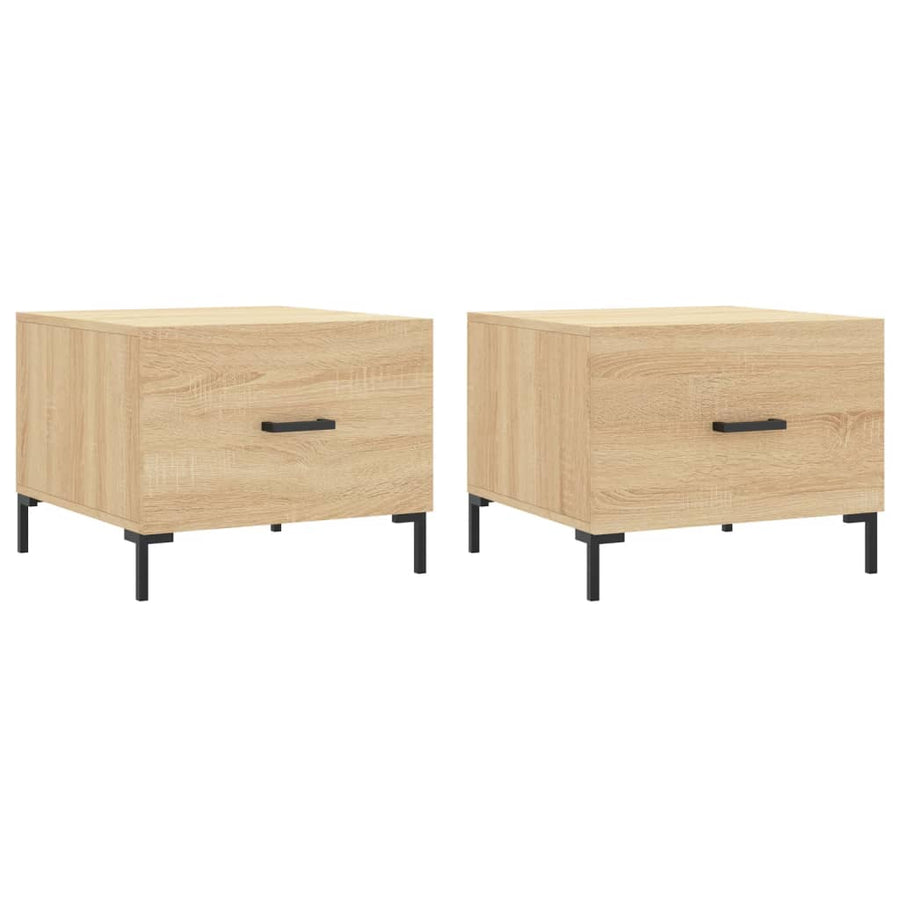 Salontafels 50X50X40 Cm Bewerkt Hout Kleurig 2 Sonoma eiken