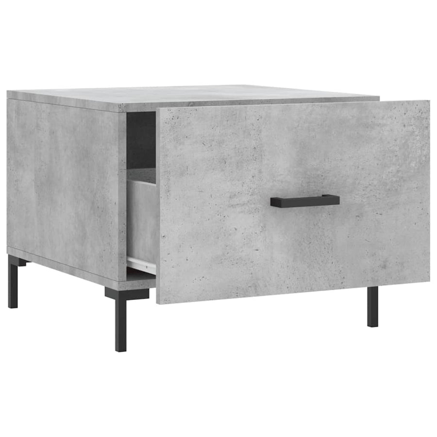 Salontafels 50X50X40 Cm Bewerkt Hout 2 Betongrijs