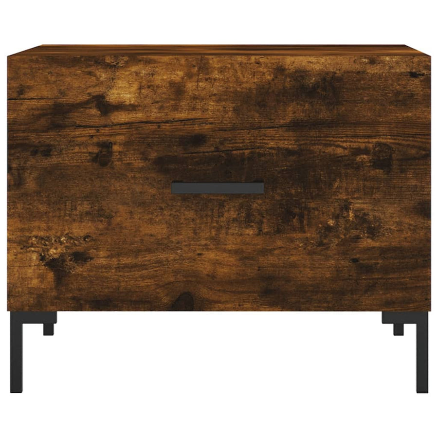 Salontafels 50X50X40 Cm Bewerkt Hout Kleurig 2 Gerookt eiken