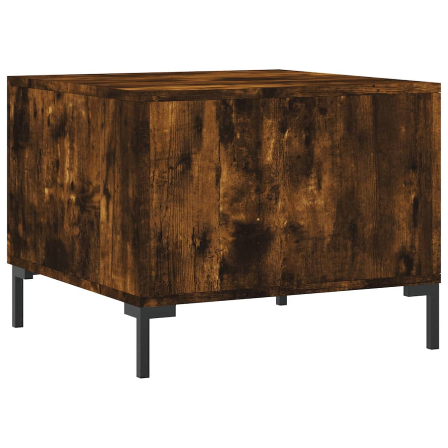 Salontafels 50X50X40 Cm Bewerkt Hout Kleurig 2 Gerookt eiken