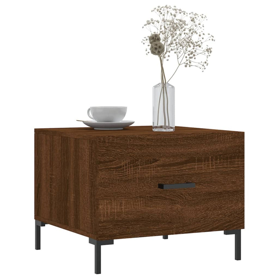 Salontafel 50X50X40 Cm Bewerkt Hout Bruin Eikenkleur 1 Bruineiken