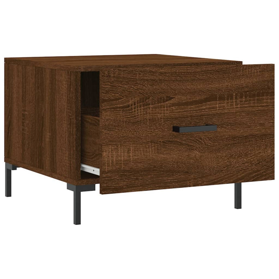 Salontafel 50X50X40 Cm Bewerkt Hout Bruin Eikenkleur 1 Bruineiken