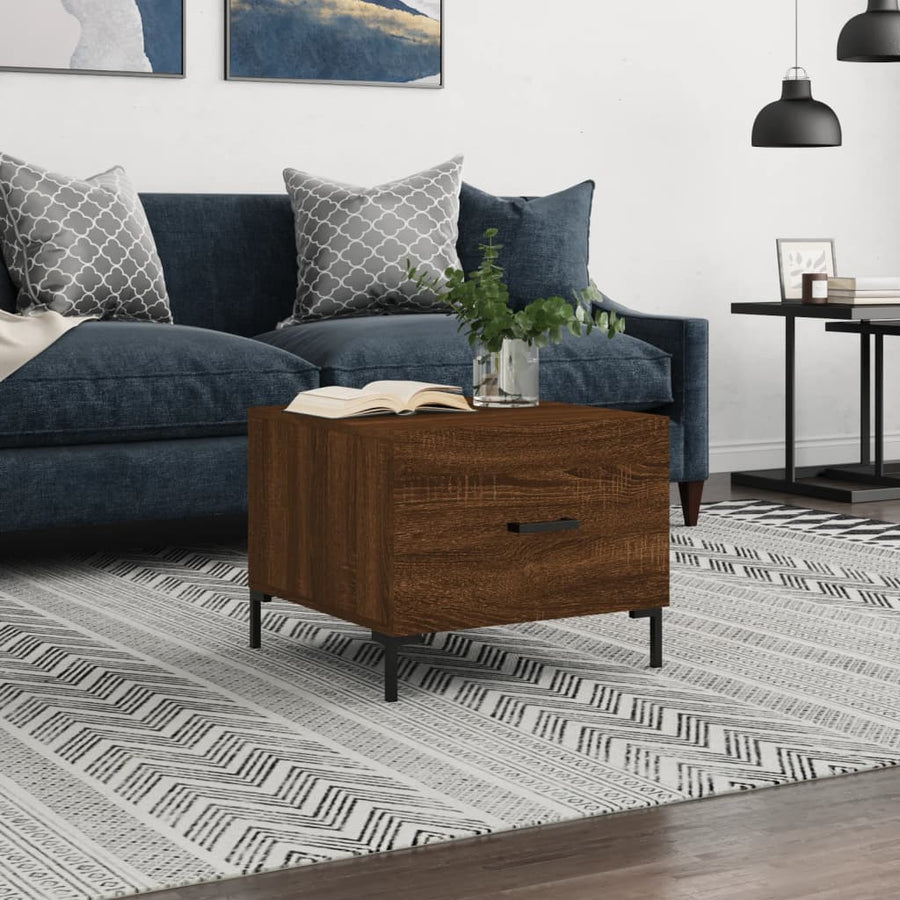Salontafel 50X50X40 Cm Bewerkt Hout Bruin Eikenkleur 1 Bruineiken