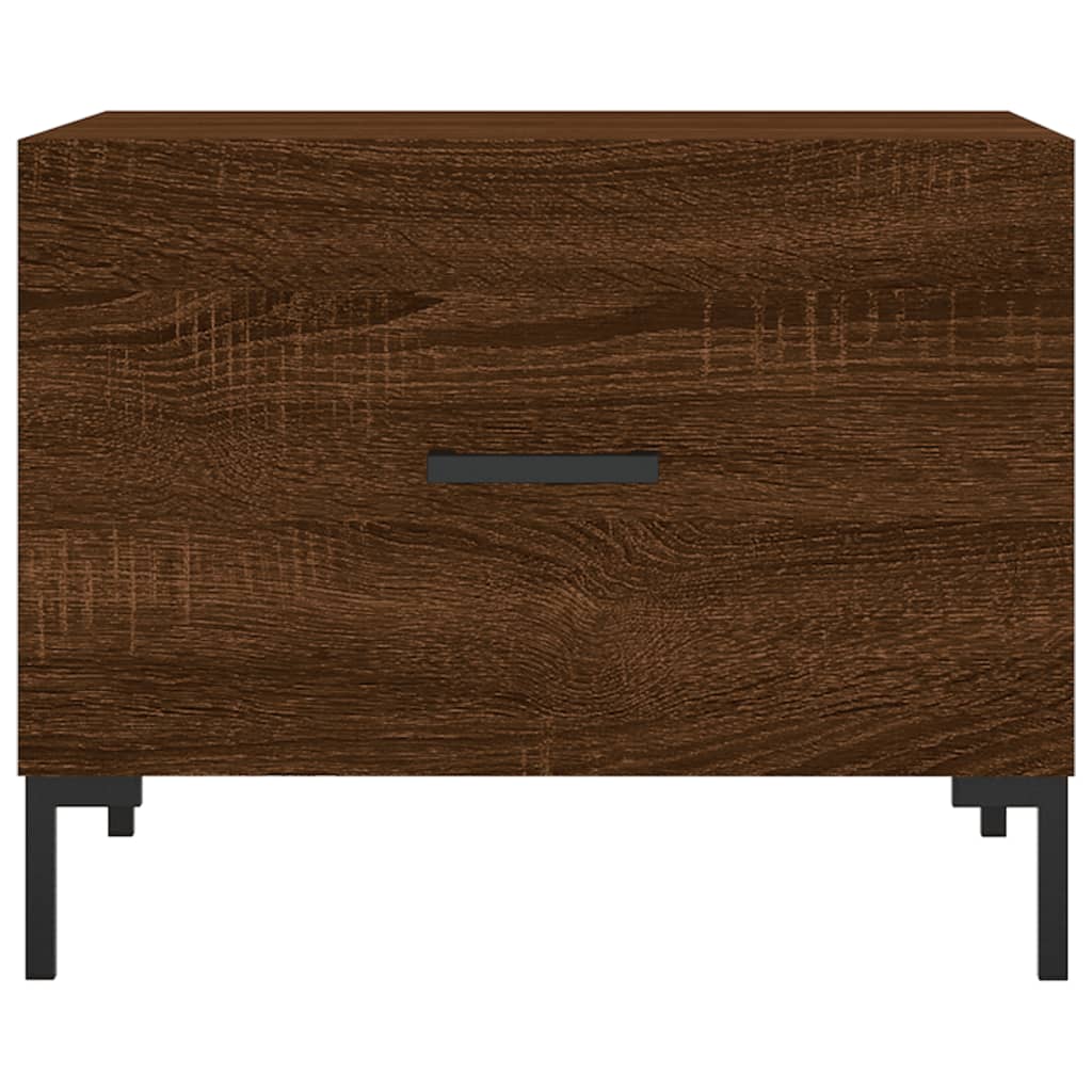 Salontafels 50X50X40 Cm Bewerkt Hout 2 bruin eikenkleur