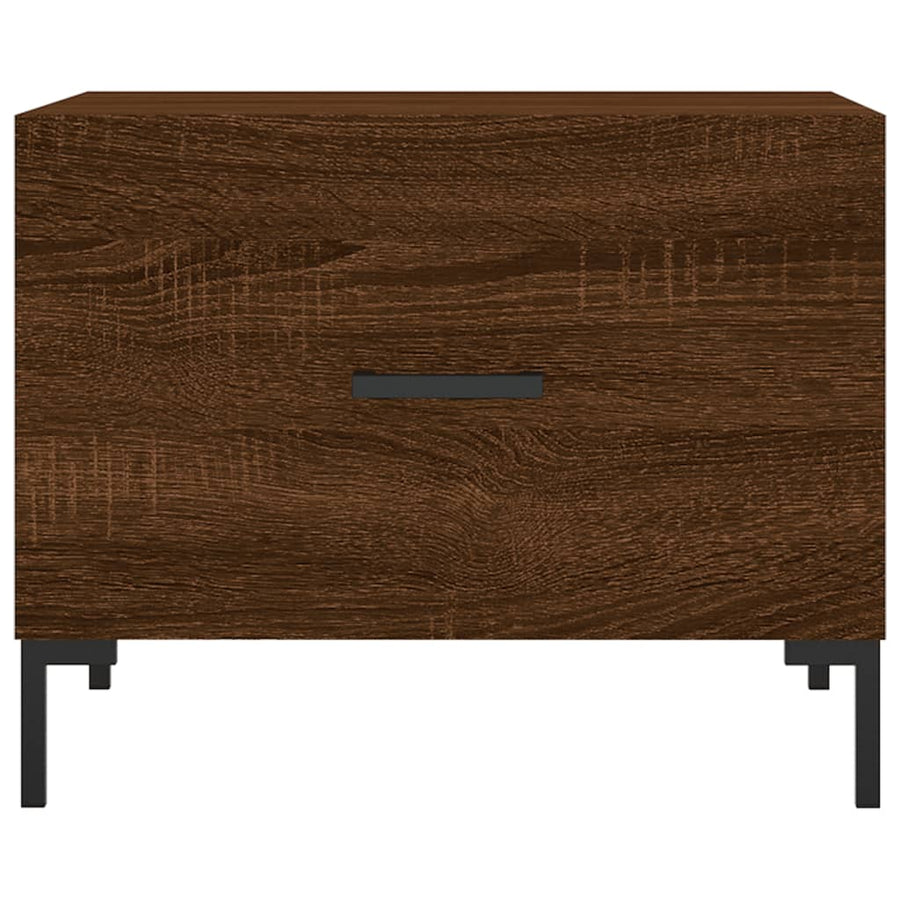 Salontafels 50X50X40 Cm Bewerkt Hout 2 bruin eikenkleur