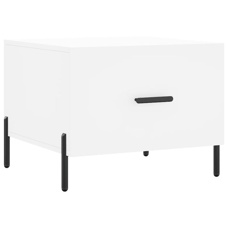 Salontafel 50X50X40 Cm Bewerkt Hout 1 Wit