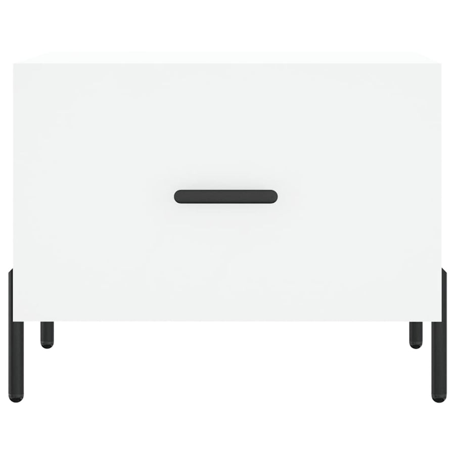 Salontafel 50X50X40 Cm Bewerkt Hout 1 Wit