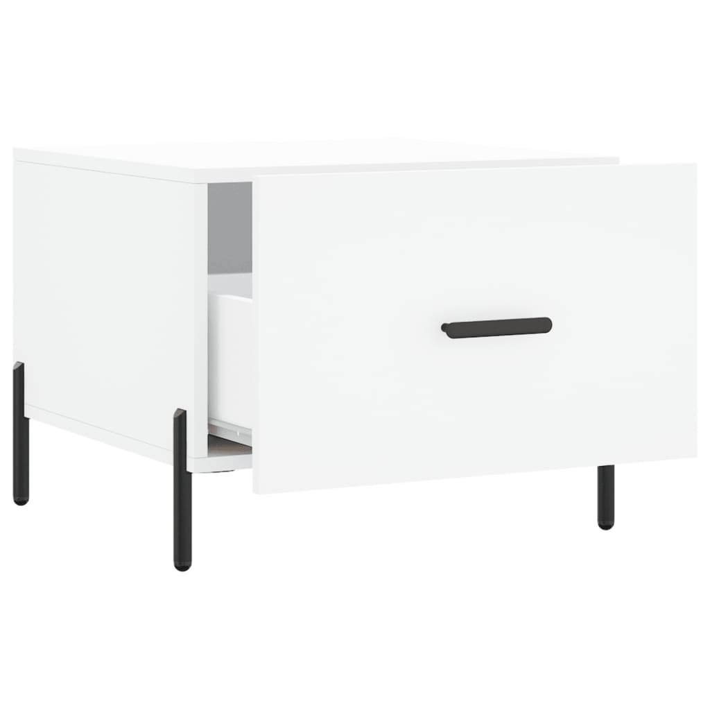 Salontafel 50X50X40 Cm Bewerkt Hout 1 Wit