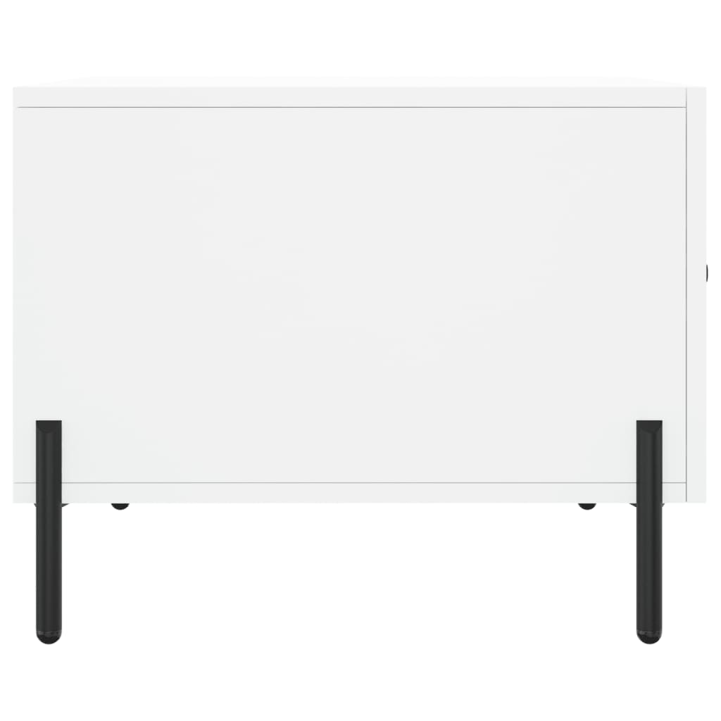 Salontafel 50X50X40 Cm Bewerkt Hout 1 Wit