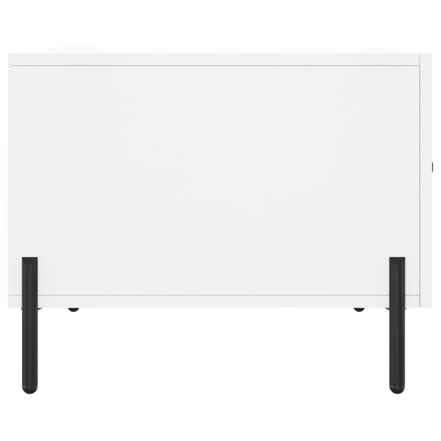 Salontafel 50X50X40 Cm Bewerkt Hout 1 Wit