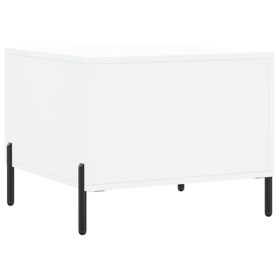 Salontafel 50X50X40 Cm Bewerkt Hout 1 Wit