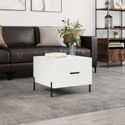 Salontafel 50x50x40 cm bewerkt hout wit met lade