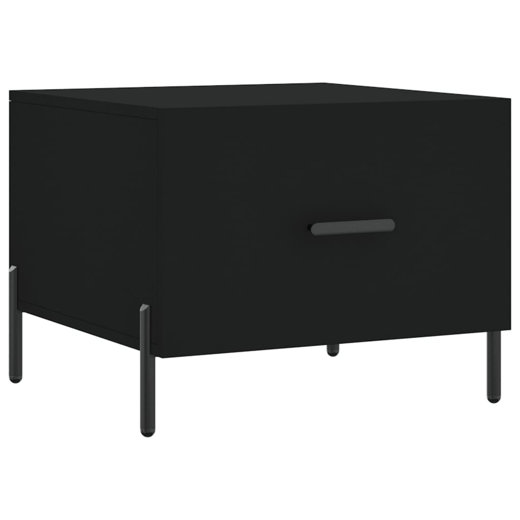 Salontafel 50X50X40 Cm Bewerkt Hout 1 Zwart