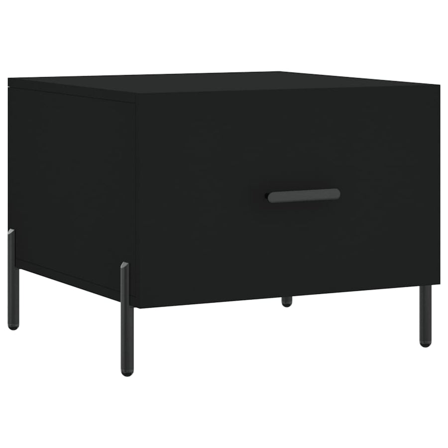 Salontafel 50X50X40 Cm Bewerkt Hout 1 Zwart