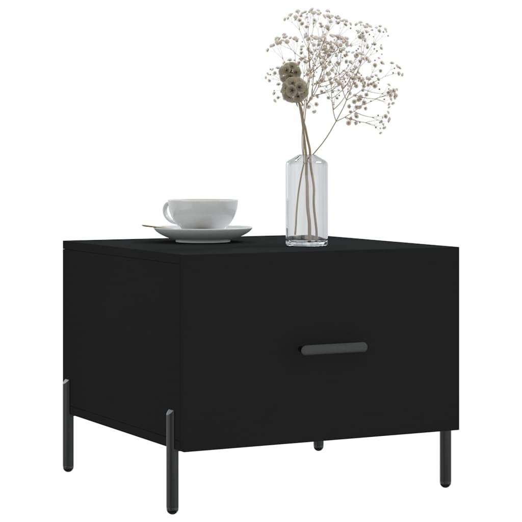 Salontafel 50X50X40 Cm Bewerkt Hout 1 Zwart