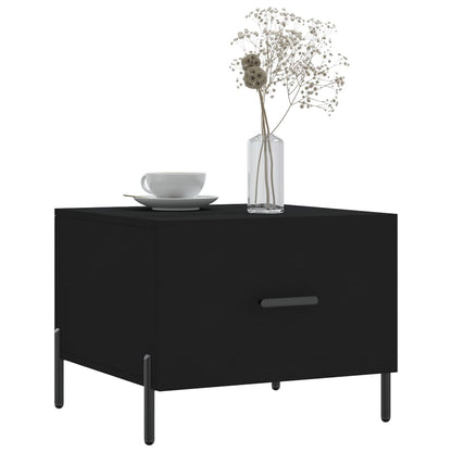 Salontafel 50X50X40 Cm Bewerkt Hout 1 Zwart
