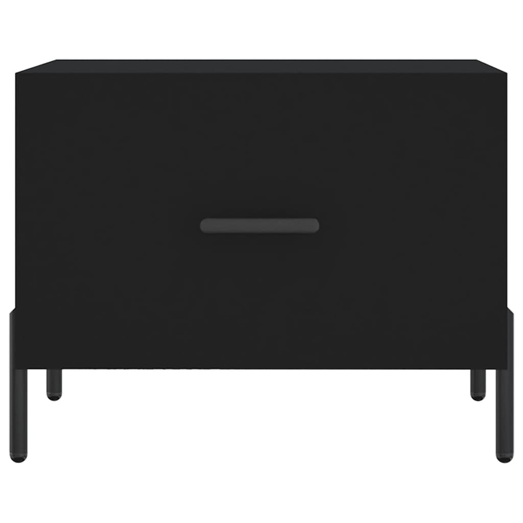 Salontafel 50X50X40 Cm Bewerkt Hout 1 Zwart