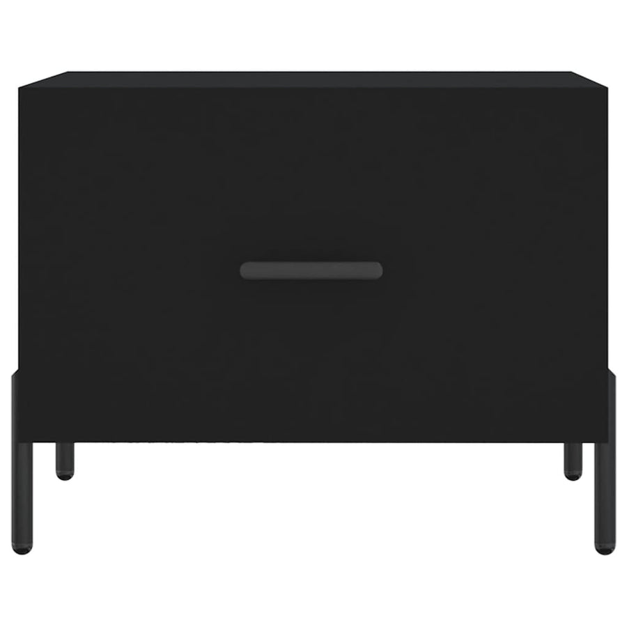 Salontafel 50X50X40 Cm Bewerkt Hout 1 Zwart