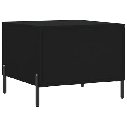 Salontafel 50X50X40 Cm Bewerkt Hout 1 Zwart