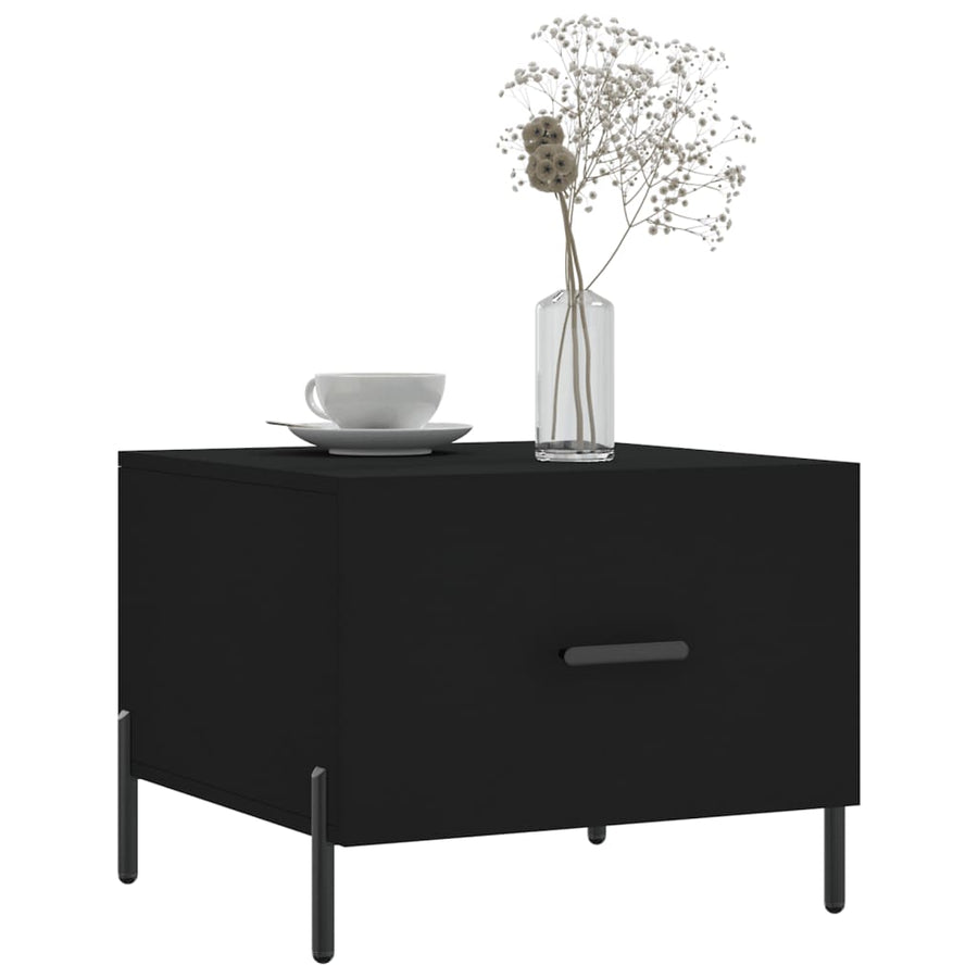 Salontafels 50X50X40 Cm Bewerkt Hout 2 Zwart