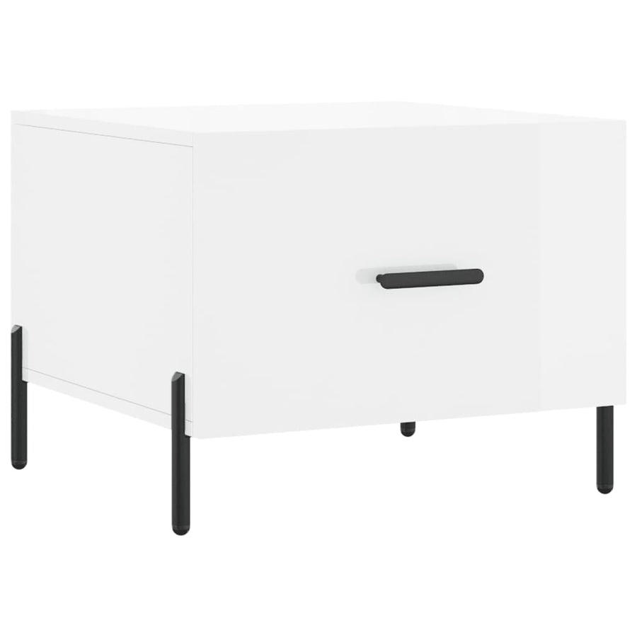 Salontafel 50X50X40 Cm Bewerkt Hout 1 Hoogglans wit
