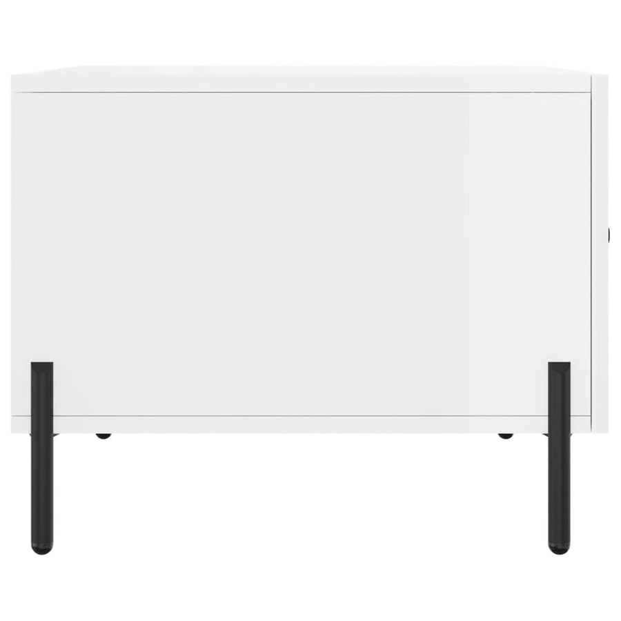 Salontafel 50X50X40 Cm Bewerkt Hout 1 Hoogglans wit