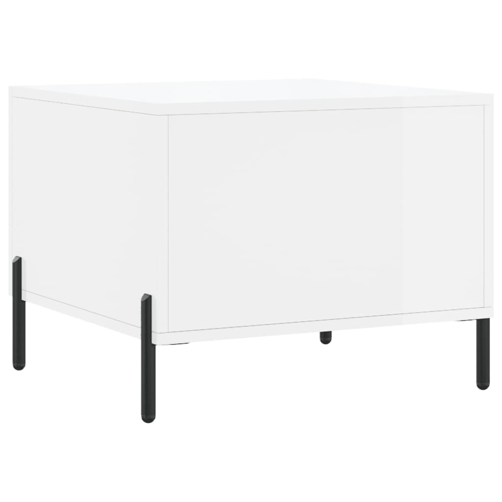 Salontafel 50X50X40 Cm Bewerkt Hout 1 Hoogglans wit