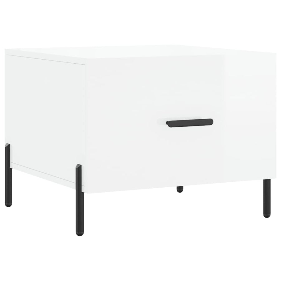 Salontafels 50X50X40 Cm Bewerkt Hout 2 Hoogglans wit