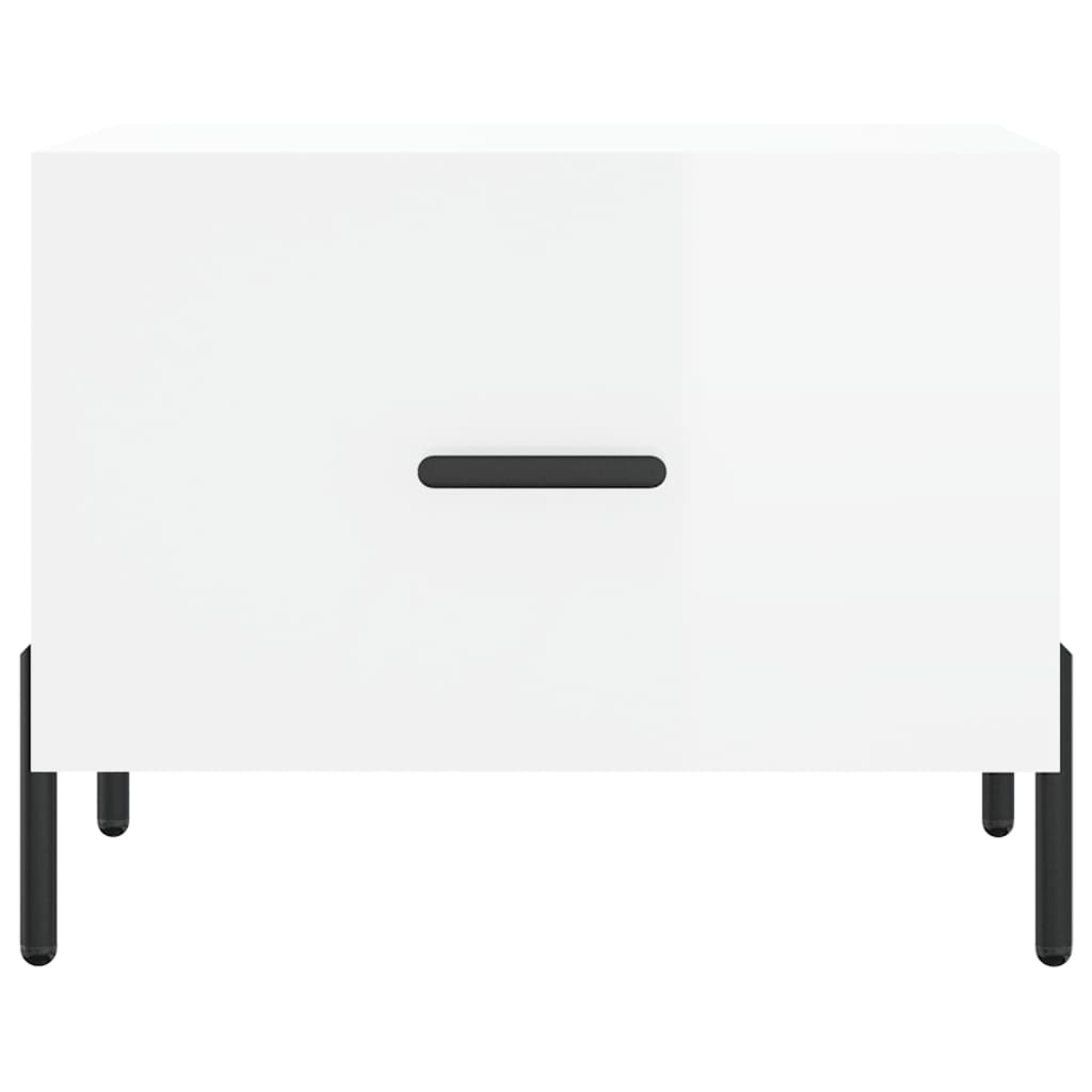 Salontafels 50X50X40 Cm Bewerkt Hout 2 Hoogglans wit