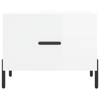 Salontafels 50X50X40 Cm Bewerkt Hout 2 Hoogglans wit