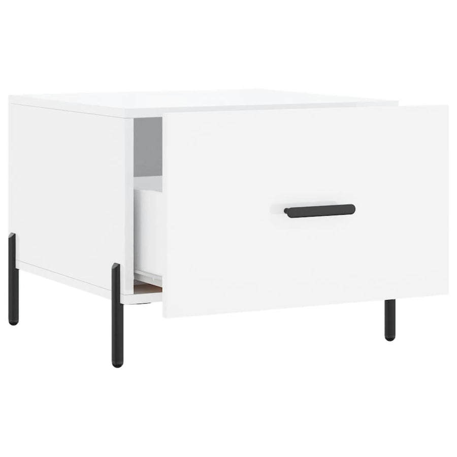 Salontafels 50X50X40 Cm Bewerkt Hout 2 Hoogglans wit