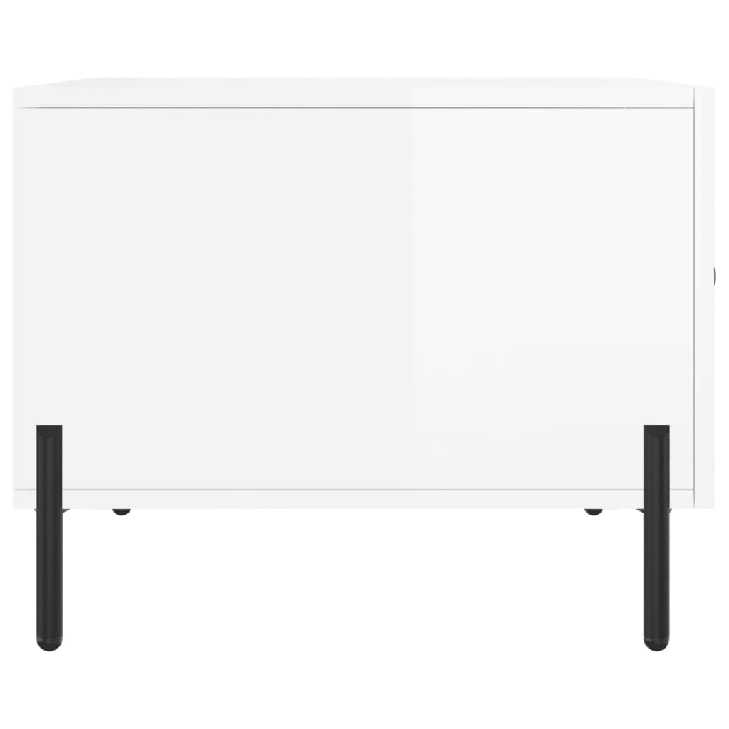 Salontafels 50X50X40 Cm Bewerkt Hout 2 Hoogglans wit