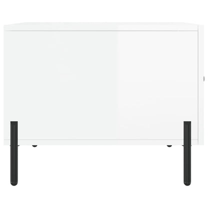 Salontafels 50X50X40 Cm Bewerkt Hout 2 Hoogglans wit