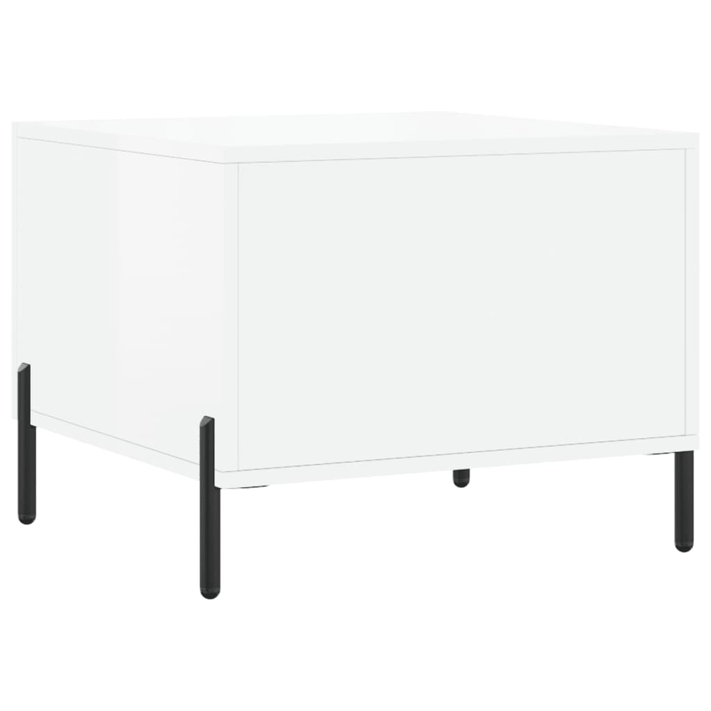 Salontafels 50X50X40 Cm Bewerkt Hout 2 Hoogglans wit