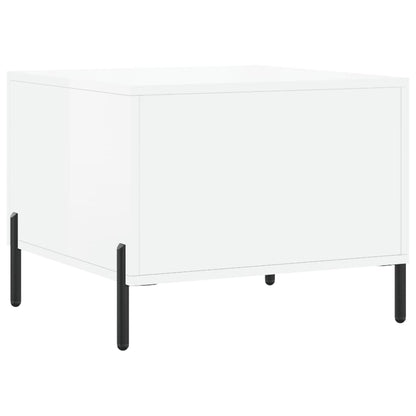 Salontafels 50X50X40 Cm Bewerkt Hout 2 Hoogglans wit