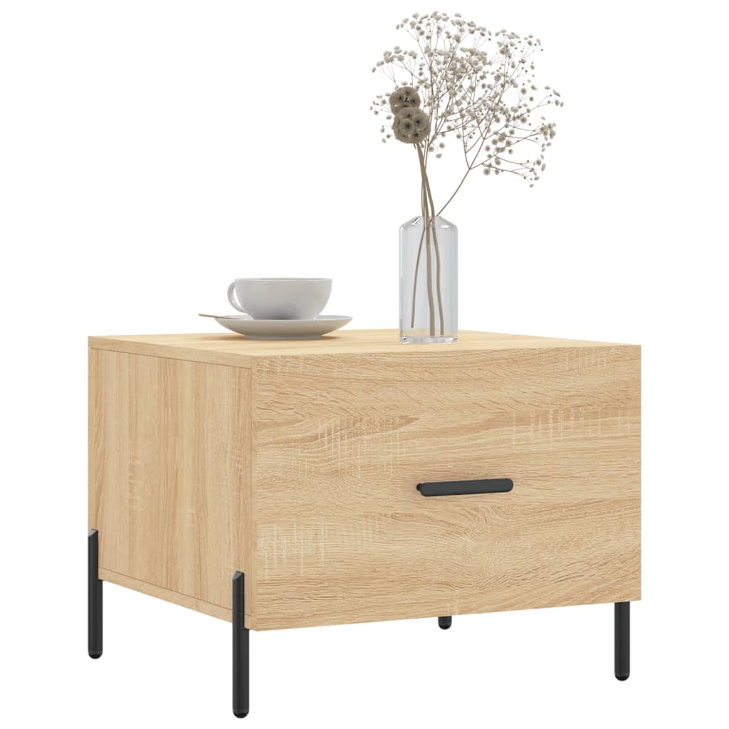 Salontafel 50X50X35 Cm Bewerkt Hout Kleurig 1 Sonoma eiken
