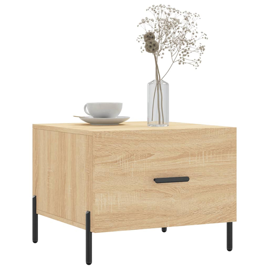 Salontafel 50X50X35 Cm Bewerkt Hout Kleurig 1 Sonoma eiken