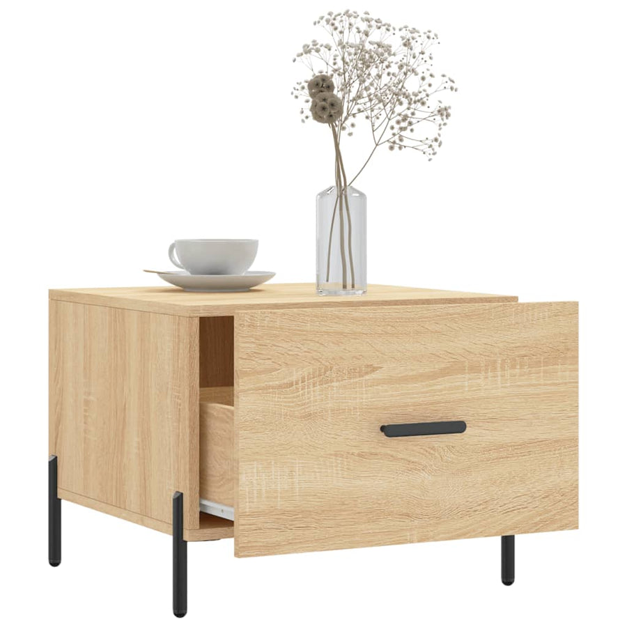 Salontafel 50X50X35 Cm Bewerkt Hout Kleurig 1 Sonoma eiken
