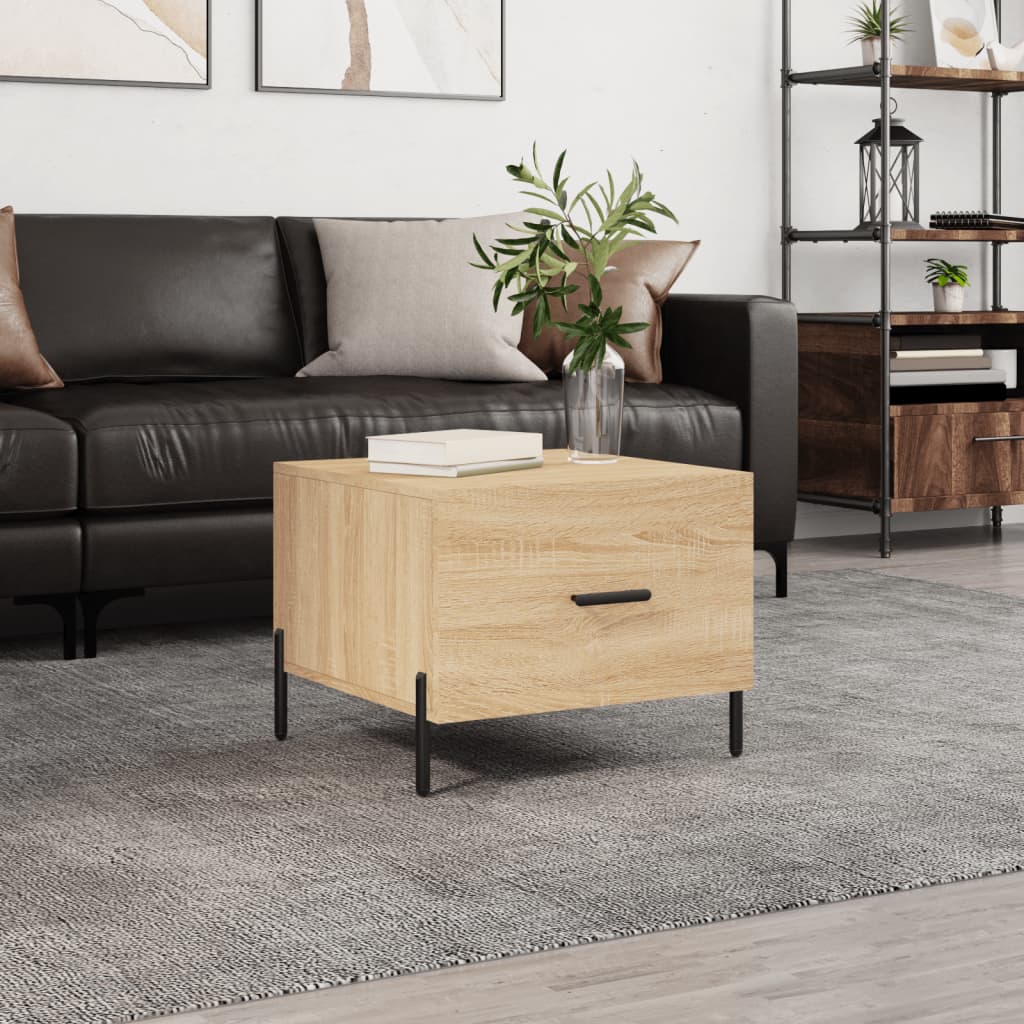 Salontafel 50X50X35 Cm Bewerkt Hout Kleurig 1 Sonoma eiken