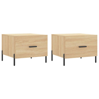 Salontafels 50X50X40 Cm Bewerkt Hout Kleurig 2 Sonoma eiken