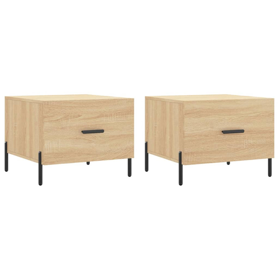 Salontafels 50X50X40 Cm Bewerkt Hout Kleurig 2 Sonoma eiken