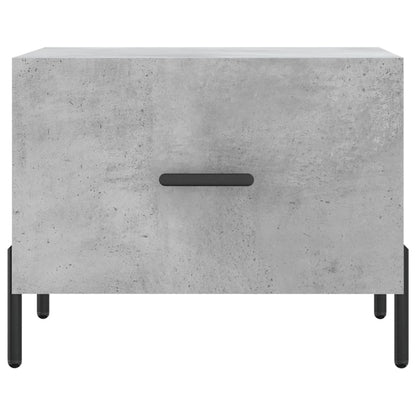 Salontafel 50X50X40 Cm Bewerkt Hout 1 Betongrijs