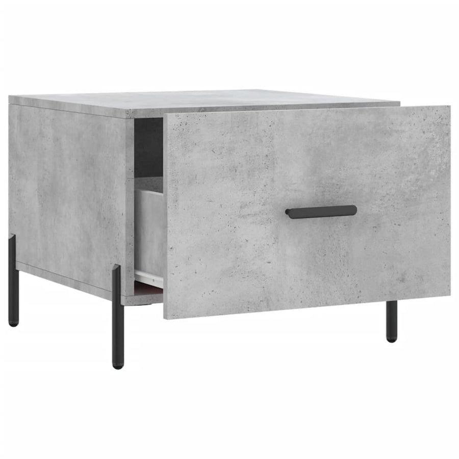 Salontafel 50X50X40 Cm Bewerkt Hout 1 Betongrijs