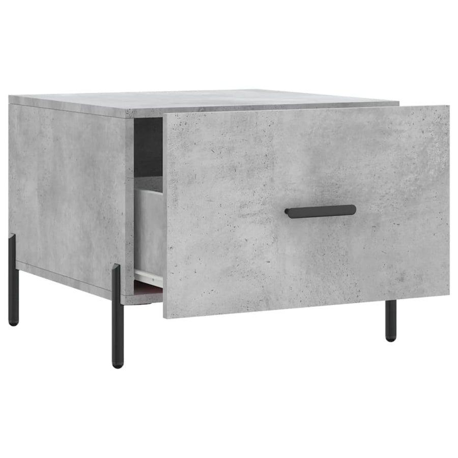 Salontafels 50X50X40 Cm Bewerkt Hout 2 Betongrijs