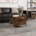 Coffee table 50x50x40 cm treated wood smoked oak-coloured