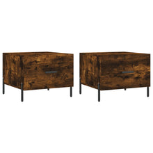 Salontafels 50X50X40 Cm Bewerkt Hout Kleurig 2 Gerookt eiken